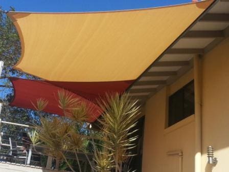 Sungold and Terracotta Deck Shade Sails Brisbane