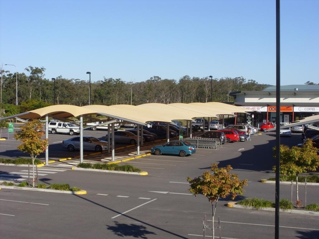 Sungold Shade Sails over Metal Frame