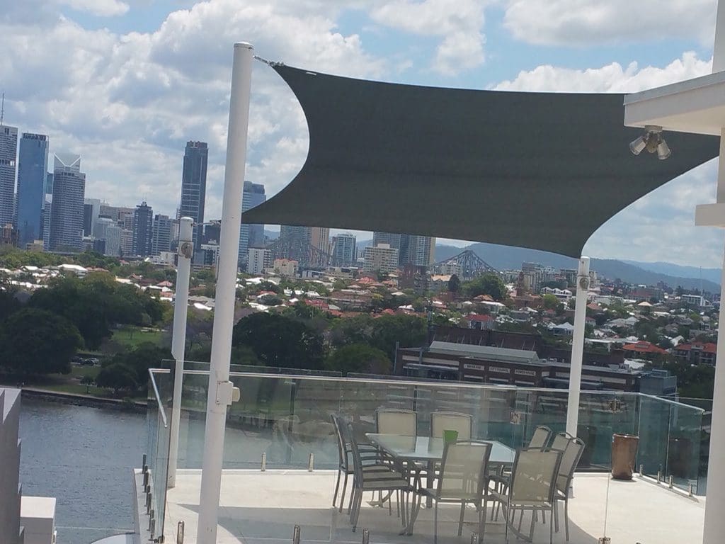 Pool Deck Shade Sails in Halcyon House