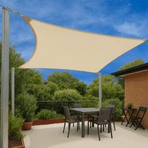 4 point shade sail 5.5x5.5m ideal for garden or patio coverage