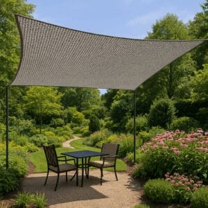 4 point shade sail 3.5x5.5m for small patio or walkway shade