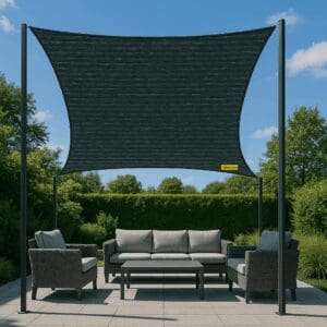 Premium Waterproof 4-Point Shade Sail, 1.8m wide, for versatile outdoor coverage
