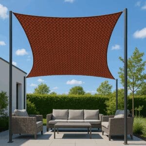 Premium Waterproof 4-Point Shade Sail, 4.5m wide, for enhanced outdoor coverage