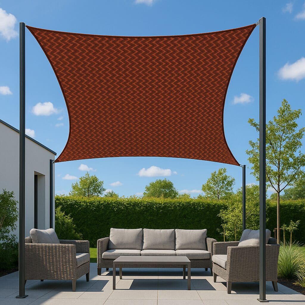 Premium Waterproof 4-Point Shade Sail, 4.5m wide, for enhanced outdoor coverage