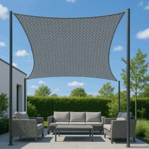 Premium Waterproof Shade Sails, 6m wide, ideal for large outdoor areas