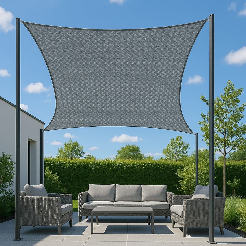 Premium Waterproof Shade Sails, 6m wide, ideal for large outdoor areas
